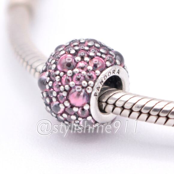 Authentic PANDORA Shimmering Droplets with Pink Zirconia - 791755PCZ - Picture 3 of 11